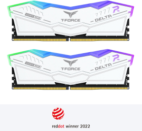 Team T-Force DELTA RGB White 32GB(2x16GB) 7200Mhz DDR5 CL34 Gaming Ram (FF4D532G7200HC34ADC01)