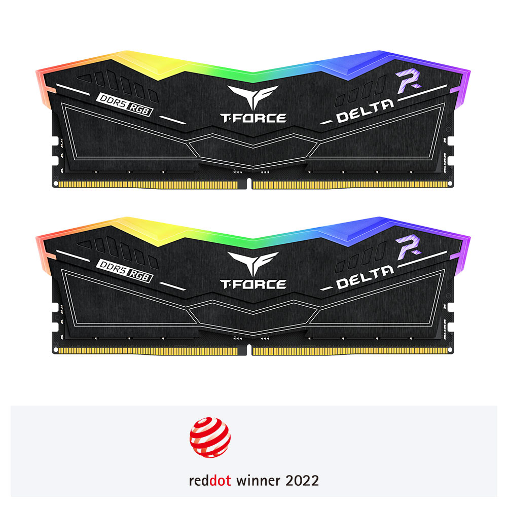 Team T-Force DELTA RGB 32GB(2x16GB) DDR5 7200Mhz CL34 Siyah Gaming Ram  (FF3D532G7200HC34ADC01)
