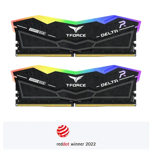 Team T-Force DELTA RGB 32GB(2x16GB) DDR5 7200Mhz CL34 Siyah Gaming Ram  (FF3D532G7200HC34ADC01)