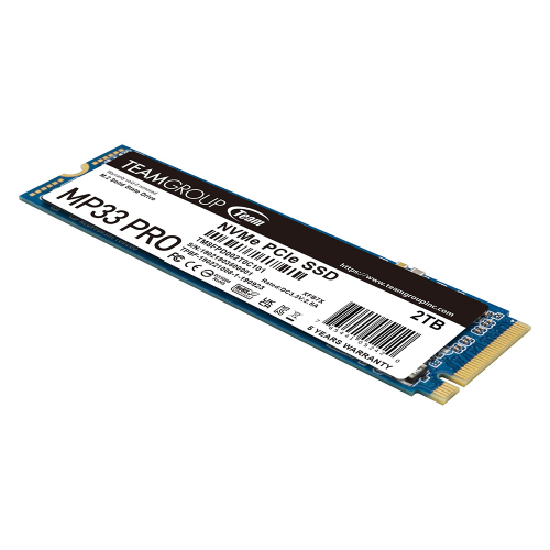 Team MP33 Pro 2TB 2400/2100MB/s NVMe PCIe Gen3x4 M.2 SSD Disk (TM8FPD002T0C101)