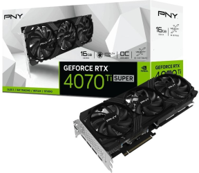 PNY RTX 4070 Ti SUPER 16GB Verto Overclocked GDDR6X 256Bit (VCG4070TS16TFXPB1-O) Gaming (Oyuncu) Ekran Kartı