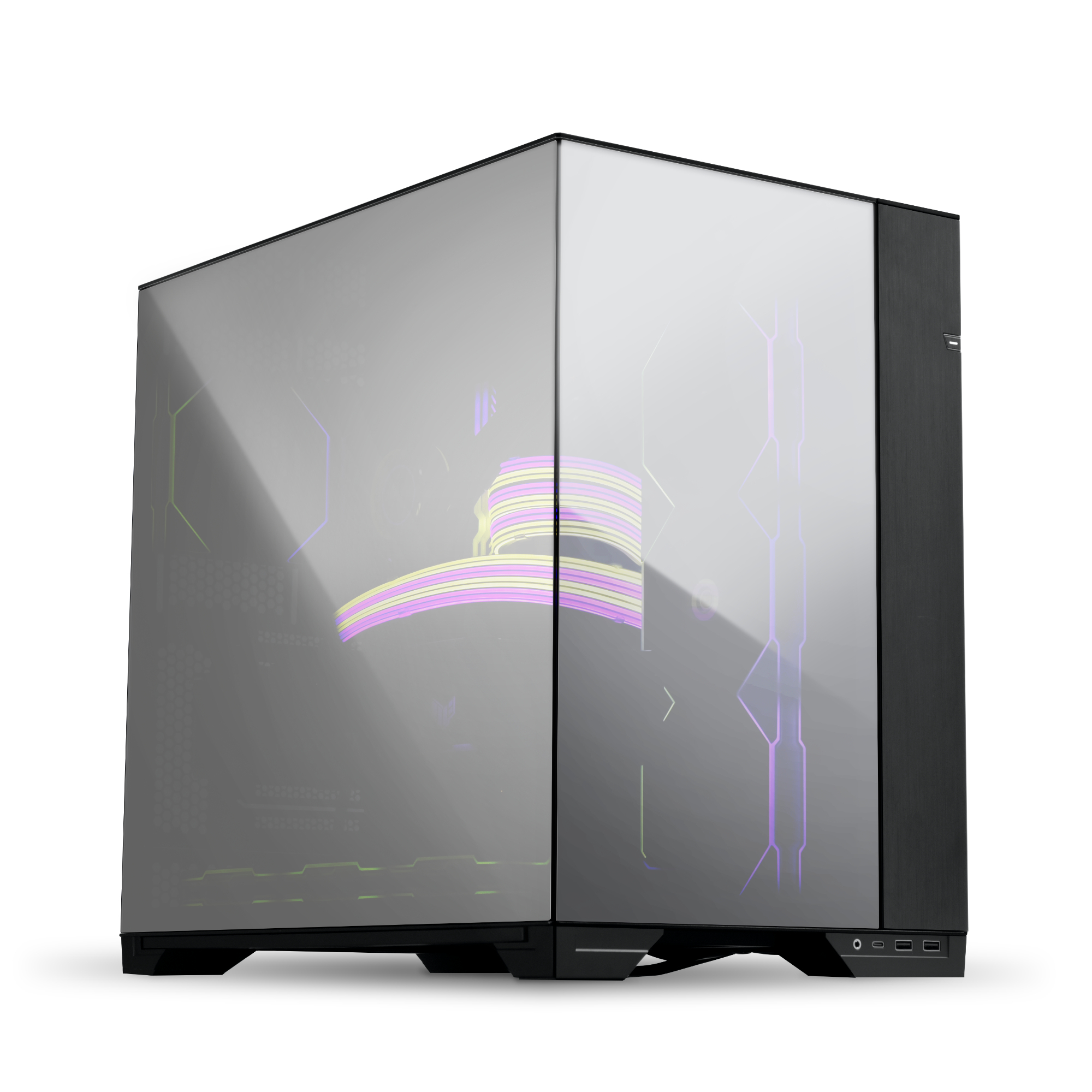 Lian Li O11 Vision Chrome Mid-Tower m-ATX Gaming (Oyuncu) Kasa (G99.O11VC.00)