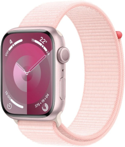 Apple Watch Series 9 GPS 45mm Pembe Alüminyum Kasa ve Uçuk Pembe Spor Kordon - MR9J3TU/A
