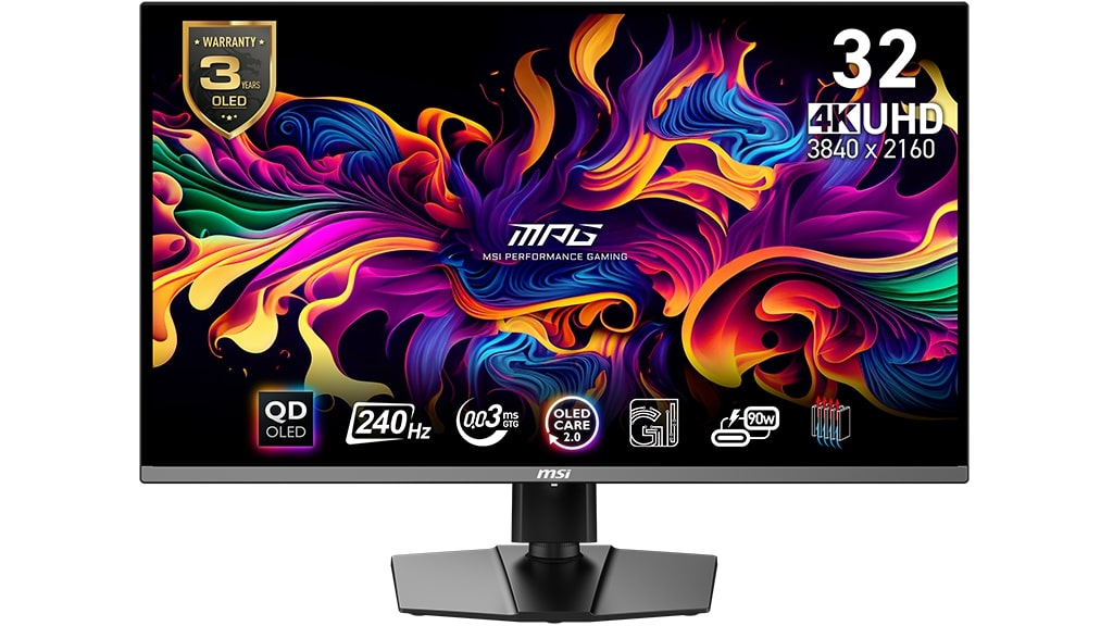 MSI 31.5″ MPG 321URX QD-OLED 3840x2160 (UHD) QD-OLED 240HZ 0.03MS FreeSync Premium Pro Gaming (Oyuncu) Monitör