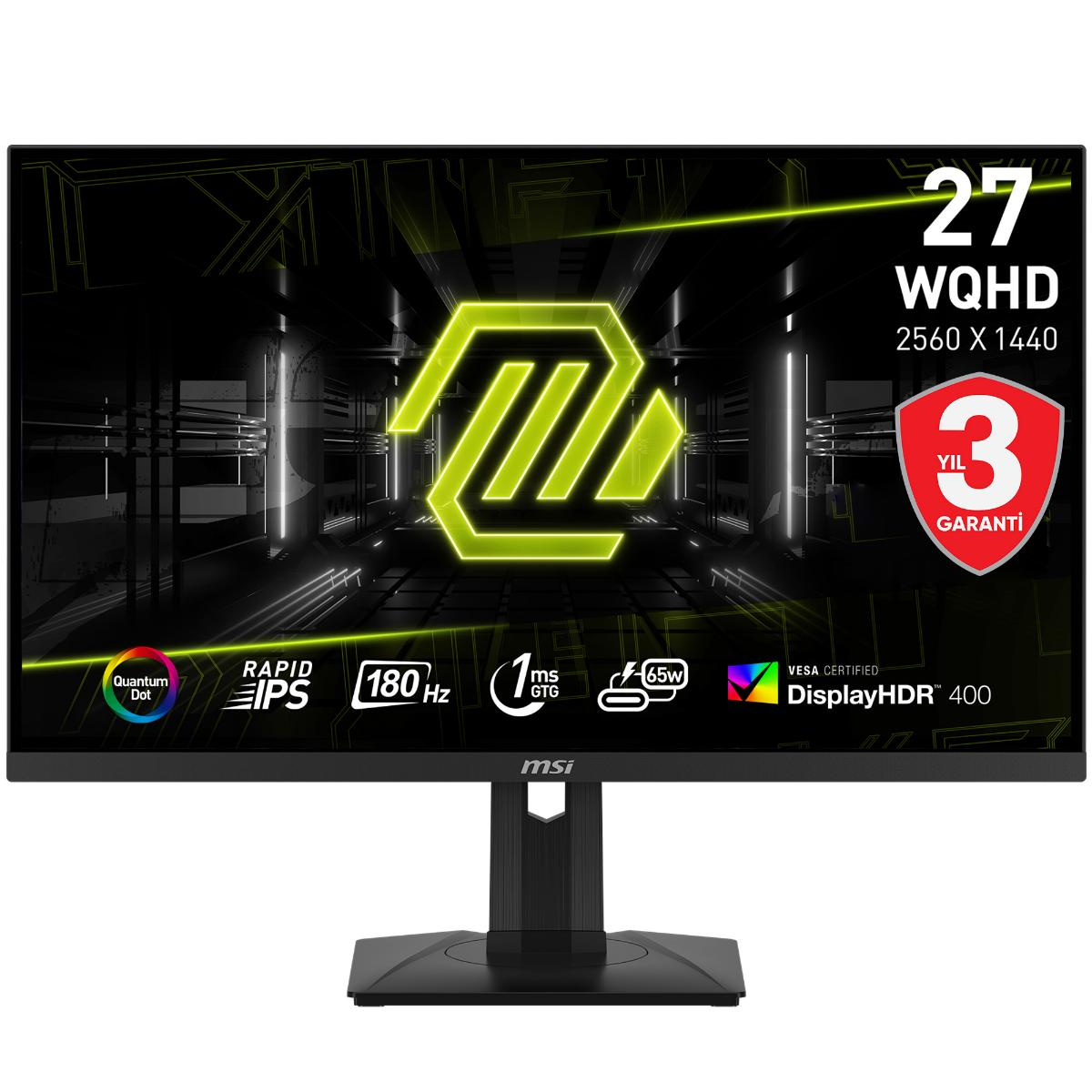 MSI MAG 274QRF QD E2 27″ 2560x1440 180Hz 1ms Adaptive- Sync IPS Gaming (Oyuncu) Monitör