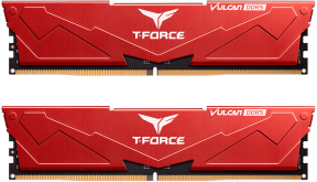 Team T-Force Vulcan 32GB (2x16GB) DDR5 6400MHz CL40 Kırmızı Gaming Ram (FLRD532G6400HC40BDC01)