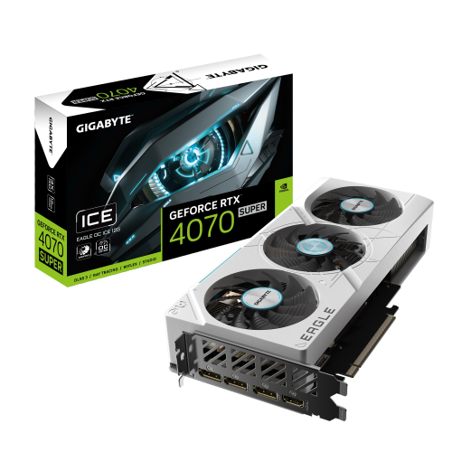 Gigabyte GeForce RTX 4070 SUPER EAGLE OC ICE 12G GV-N407SEAGLEOC ICE-12GD GDDR6X 192Bit DX12 DLSS 3 Gaming (Oyuncu) Ekran Kartı