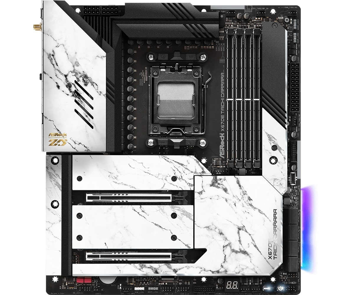 Asrock X670E Taichi Carrara 90-MXBJ10-A0UAYZ AMD X670 Soket AM5 DDR5 7800+(OC)MHz EATX Gaming (Oyuncu) Anakart