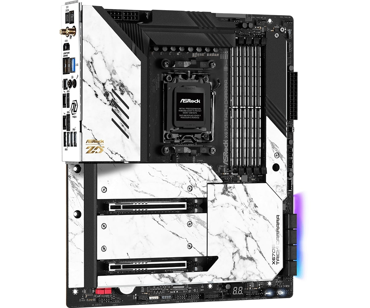Asrock X670E Taichi Carrara 90-MXBJ10-A0UAYZ AMD X670 Soket AM5 DDR5 7800+(OC)MHz EATX Gaming (Oyuncu) Anakart
