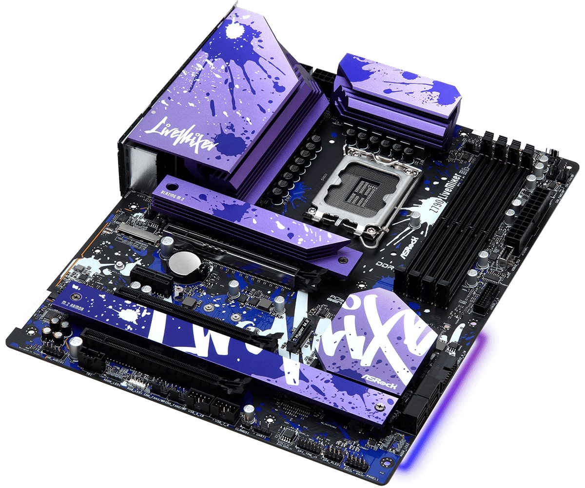 Asrock Z790 LiveMixer 90-MXBK10-A0UAYZ Intel LGA1700 Z790 DDR5 7200+MHZ(OC) ATX Gaming (Oyuncu) Anakart
