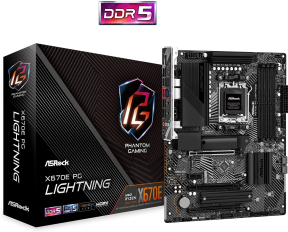 Asrock X670E PG Lightning 90-MXBJ60-A0UAYZ AMD X670 Soket AM5 DDR5 7200+(OC)MHz ATX Gaming (Oyuncu) Anakart