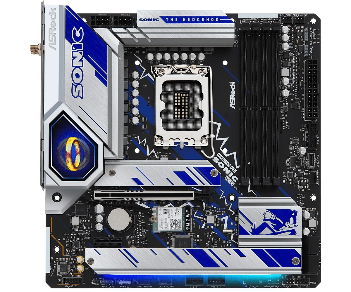 Asrock B760M PG SONIC WiFi 90-MXBKM0-A0UAYZ Intel B760 Soket 1700 DDR5 7200+(OC)MHz mATX Gaming (Oyuncu) Anakart
