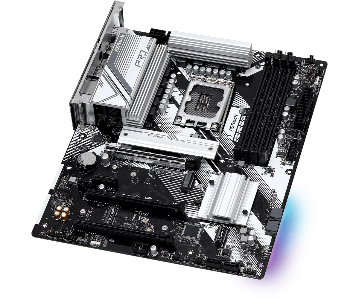 Asrock B760 Pro RS/D4 90-MXBL80-A0UAYZ Intel B760 Soket 1700 DDR4 5333(OC)MHz ATX Gaming (Oyuncu) Anakart
