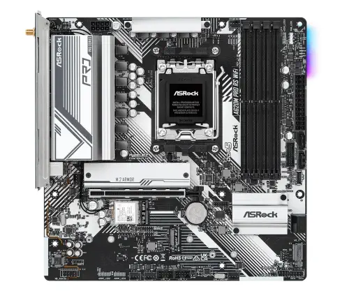 Asrock A620M Pro RS WiFi 90-MXBLX0-A0UAYZ AMD A620 Soket AM5 DDR5 7200+(OC)MHz mATX Gaming (Oyuncu) Anakart