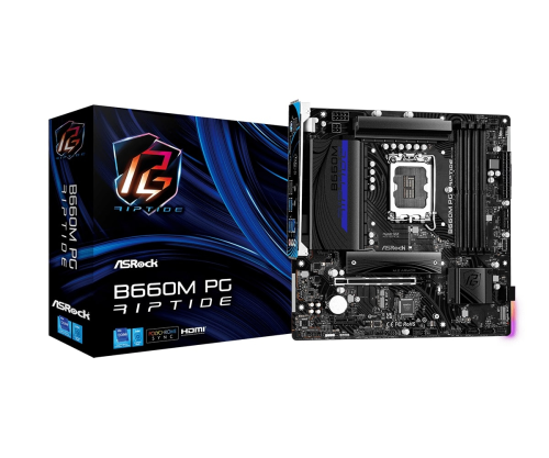 Asrock B660M PG Riptide 90-MXBJF0-A0UAYZ Intel B660 Soket 1700 DDR4 5333(OC)MHz mATX Gaming (Oyuncu) Anakart