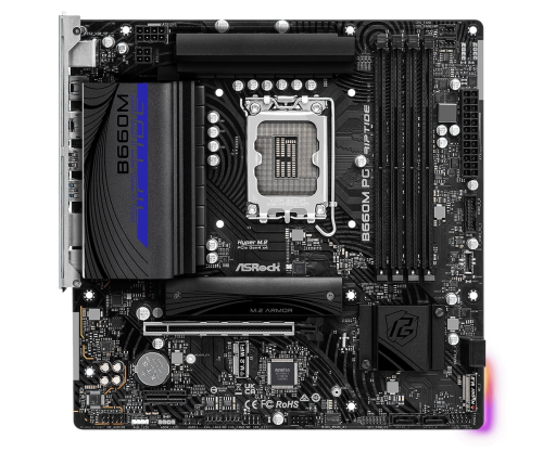 Asrock B660M PG Riptide 90-MXBJF0-A0UAYZ Intel B660 Soket 1700 DDR4 5333(OC)MHz mATX Gaming (Oyuncu) Anakart