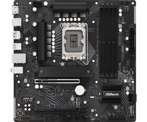 Asrock B760M PG Lightning 90-MXBM20-A0UAYZ Intel B760 Soket 1700 DDR5 7200(OC)MHz mATX Gaming (Oyuncu) Anakart