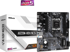 Asrock A620M-HDV/M.2+ 90-MXBLK0-A0UAYZ AMD A620 Soket AM5 DDR5 7200+(OC)MHz mATX Gaming (Oyuncu) Anakart