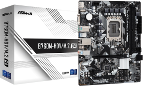 Asrock B760M-HDV/M.2 D4 90-MXBL40-A0UAYZ Intel B760 Soket 1700 DDR4 5333(OC)MHz mATX Gaming (Oyuncu) Anakart