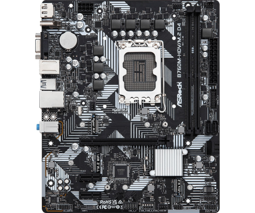 Asrock B760M-HDV/M.2 D4 90-MXBL40-A0UAYZ Intel B760 Soket 1700 DDR4 5333(OC)MHz mATX Gaming (Oyuncu) Anakart