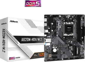 Asrock A620M-HDV/M.2 90-MXBLL0-A0UAYZ AMD A620 Soket AM5 DDR5 6400+(OC)MHz mATX Gaming (Oyuncu) Anakart