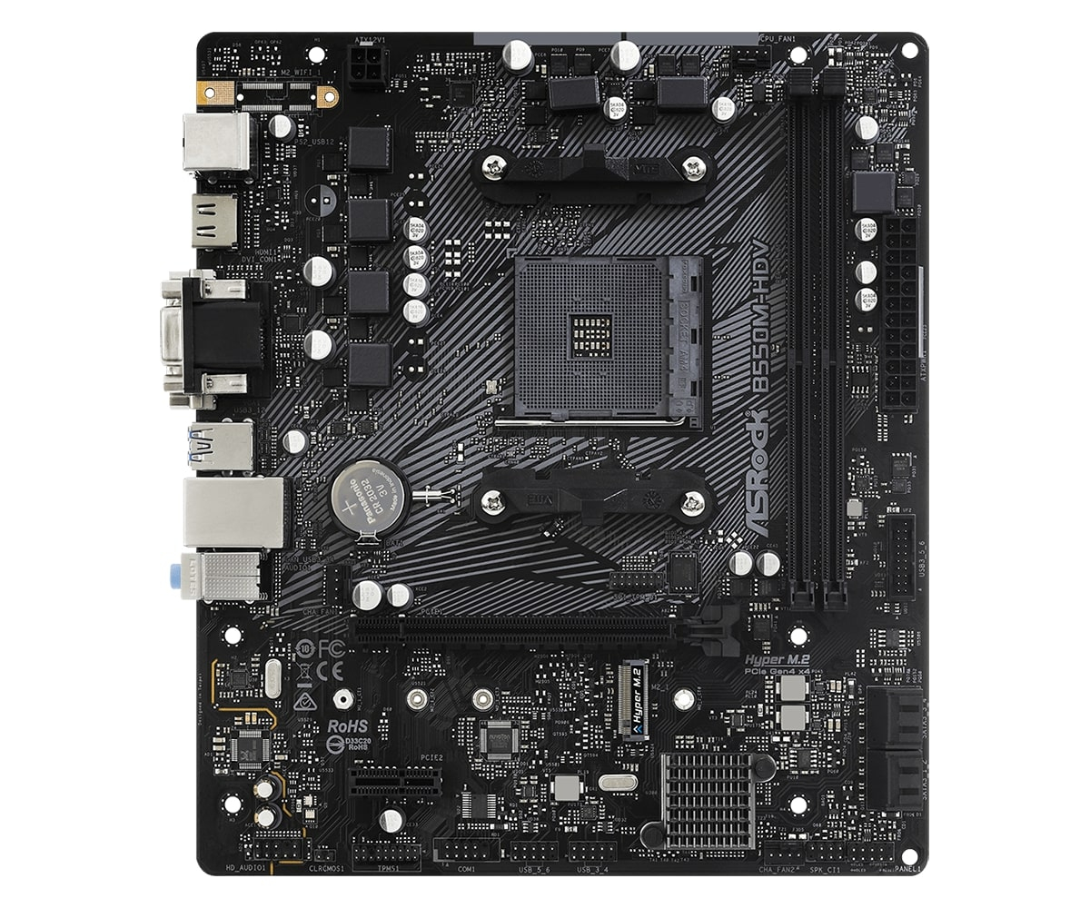 Asrock B550M-HDV 90-MXBDJ0-A0UAYZ AMD B550 Soket AM4 DDR4 4733+(OC)MHz mATX Gaming (Oyuncu) Anakart