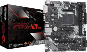 Asrock B450M-HDV R4.0 90-MXB9N0-A0UAYZ AMD B450 Soket AM4 DDR4 3200+(OC)MHz mATX Gaming (Oyuncu) Anakart