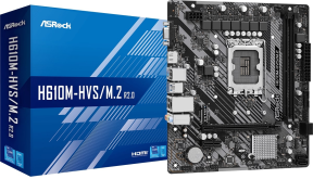 Asrock H610M-HVS/M.2 R2.0 90-MXBJJ0-A0UAYZ Intel H610 Soket 1700 DDR4 3200(OC)MHz mATX Gaming (Oyuncu) Anakart
