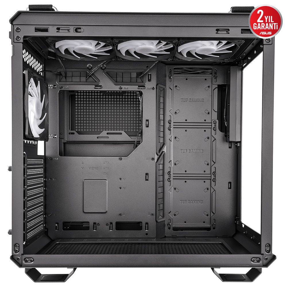 ASUS TUF Gaming GT502 PLUS Temperli Cam USB Type-C Siyah ATX Mid-Tower Gaming Kasa (90DC0090-B19010)