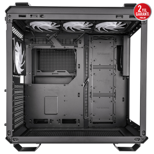 ASUS TUF Gaming GT502 PLUS Temperli Cam USB Type-C Siyah ATX Mid-Tower Gaming Kasa (90DC0090-B19010)
