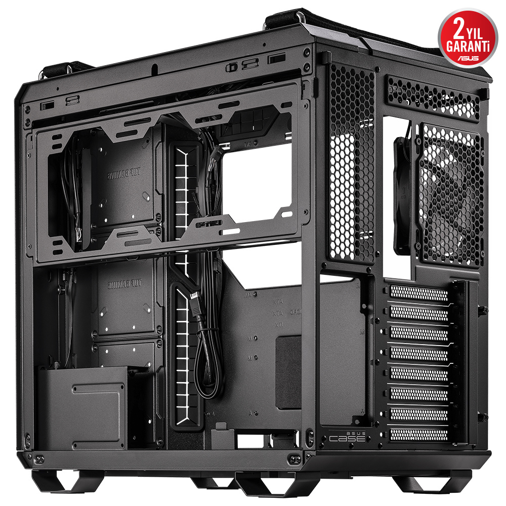 ASUS TUF Gaming GT502 PLUS Temperli Cam USB Type-C Siyah ATX Mid-Tower Gaming Kasa (90DC0090-B19010)