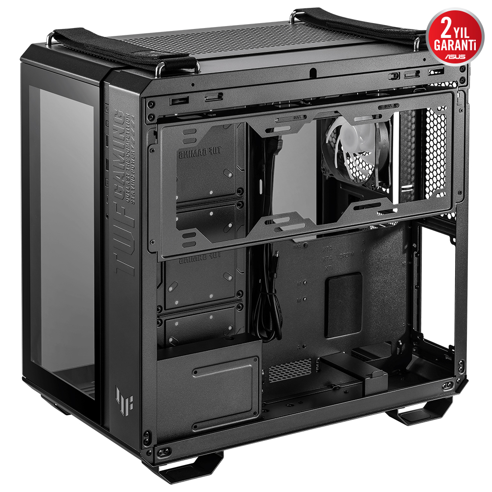 ASUS TUF Gaming GT502 PLUS Temperli Cam USB Type-C Siyah ATX Mid-Tower Gaming Kasa (90DC0090-B19010)