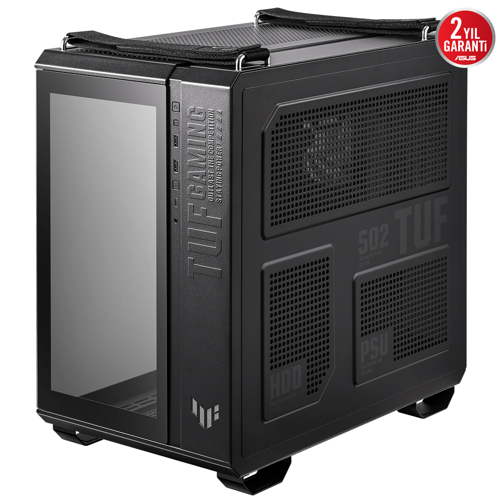 ASUS TUF Gaming GT502 PLUS Temperli Cam USB Type-C Siyah ATX Mid-Tower Gaming Kasa (90DC0090-B19010)