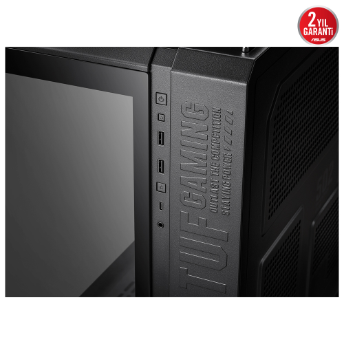 Asus TUF Gaming GT502 PLUS Temperli Cam USB Type-C Siyah ATX Mid-Tower Gaming (Oyuncu) Kasa