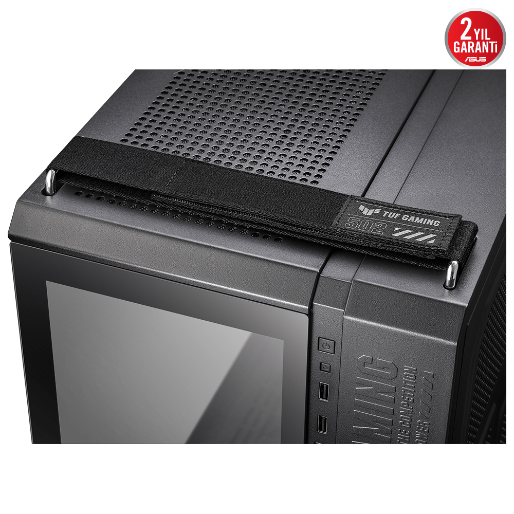 ASUS TUF Gaming GT502 PLUS Temperli Cam USB Type-C Siyah ATX Mid-Tower Gaming Kasa (90DC0090-B19010)