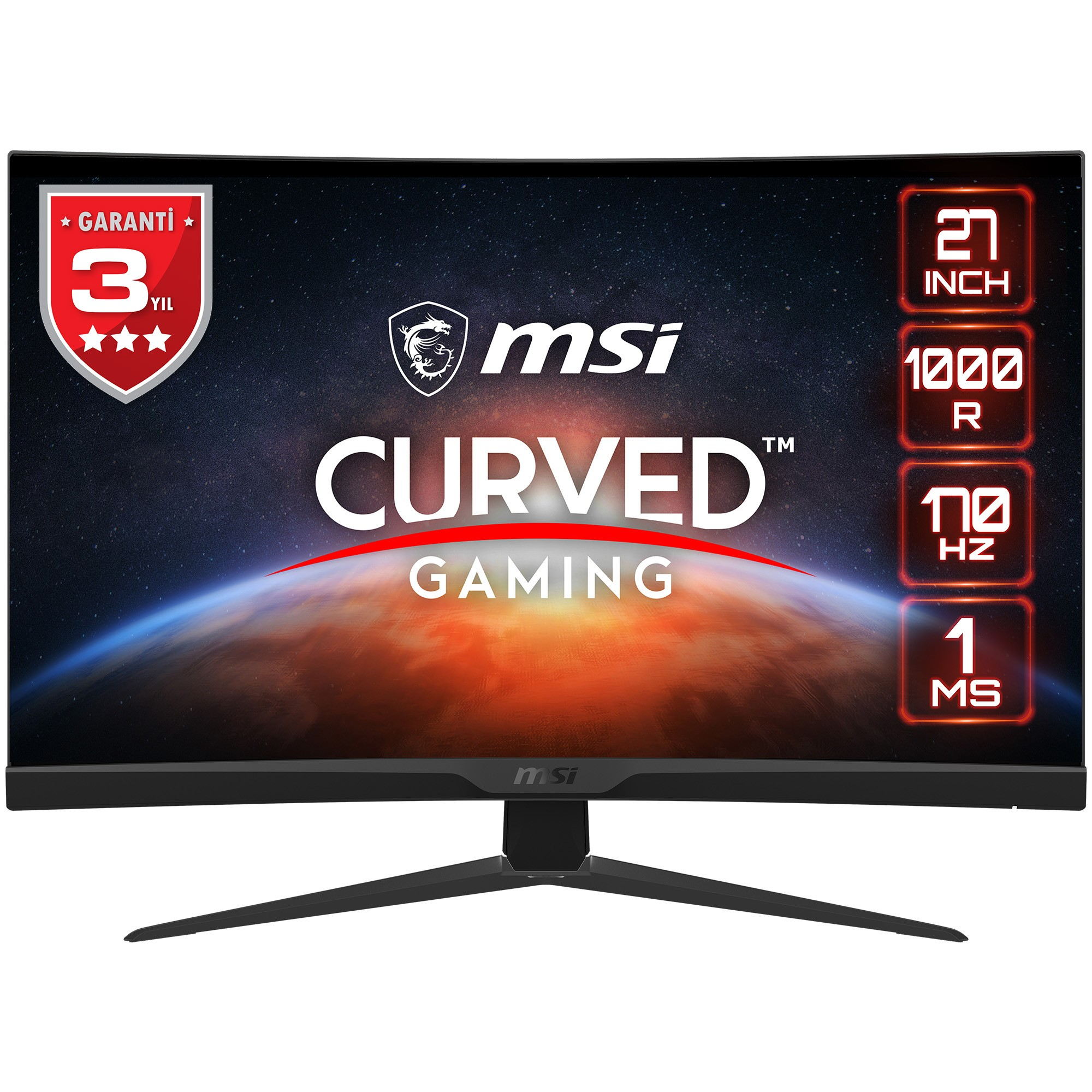 MSI G272C 27” 1ms 170Hz Freesync Premium VA Full HD Curved Gaming (Oyuncu) Monitör