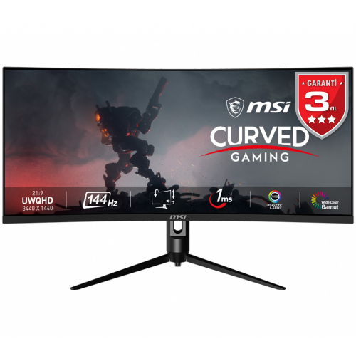 MSI Optix MAG342CQR 34” 1ms 144Hz Adaptive-Sync VA UWQHD Curved Gaming (Oyuncu) Monitör