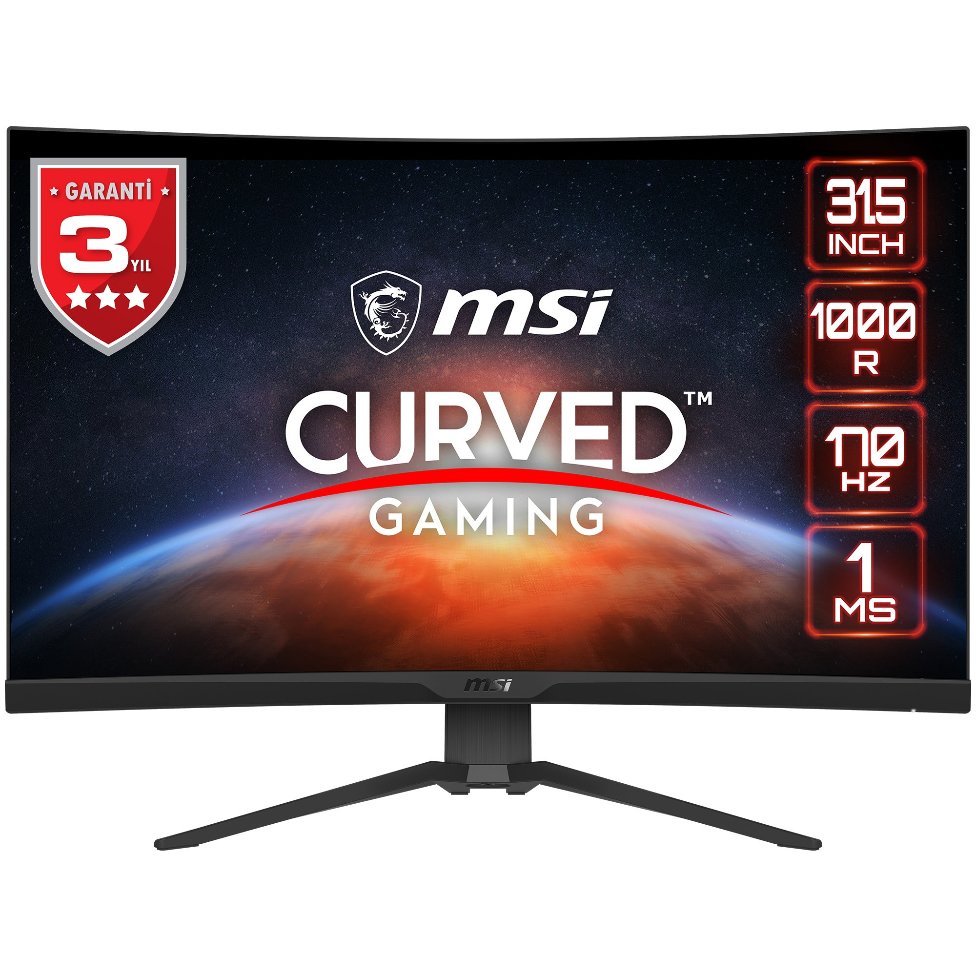MSI G322CQP 31.5″ 170Hz 1ms WQHD VA Curved Freesync Premium Gaming (Oyuncu) Monitör