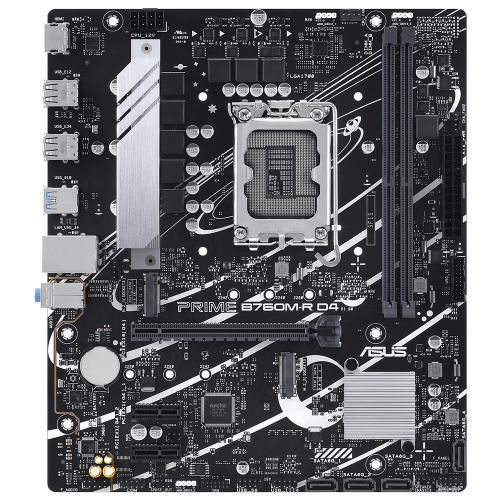 ASUS PRIME B760M-R D4 Intel B760 Soket 1700 DDR4 5333(OC)MHz mATX Gaming (Oyuncu) Anakart