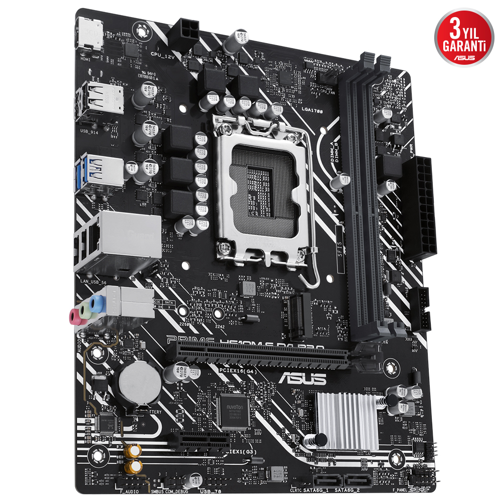 ASUS PRIME H610M-F D4 R2.0-CSM Intel H610 Soket 1700 DDR4 3200MHz mATX Gaming (Oyuncu) Anakart