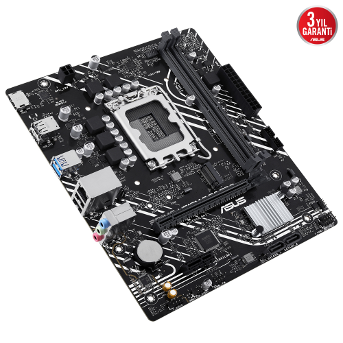 Asus PRIME H610M-F D4 R2.0-CSM Intel H610 Soket 1700 DDR4 3200MHz mATX Gaming (Oyuncu) Anakart