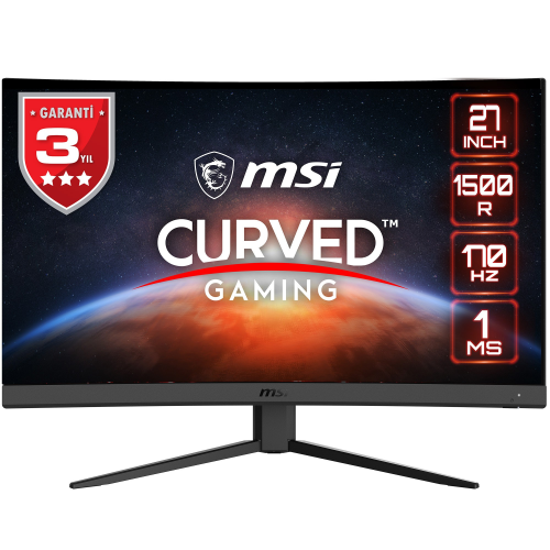 MSI Optix G27C4 E2 27” 1ms 170Hz FreeSynce Premium Anti-Glare VA Full HD Curved Gaming (Oyuncu) Monitör