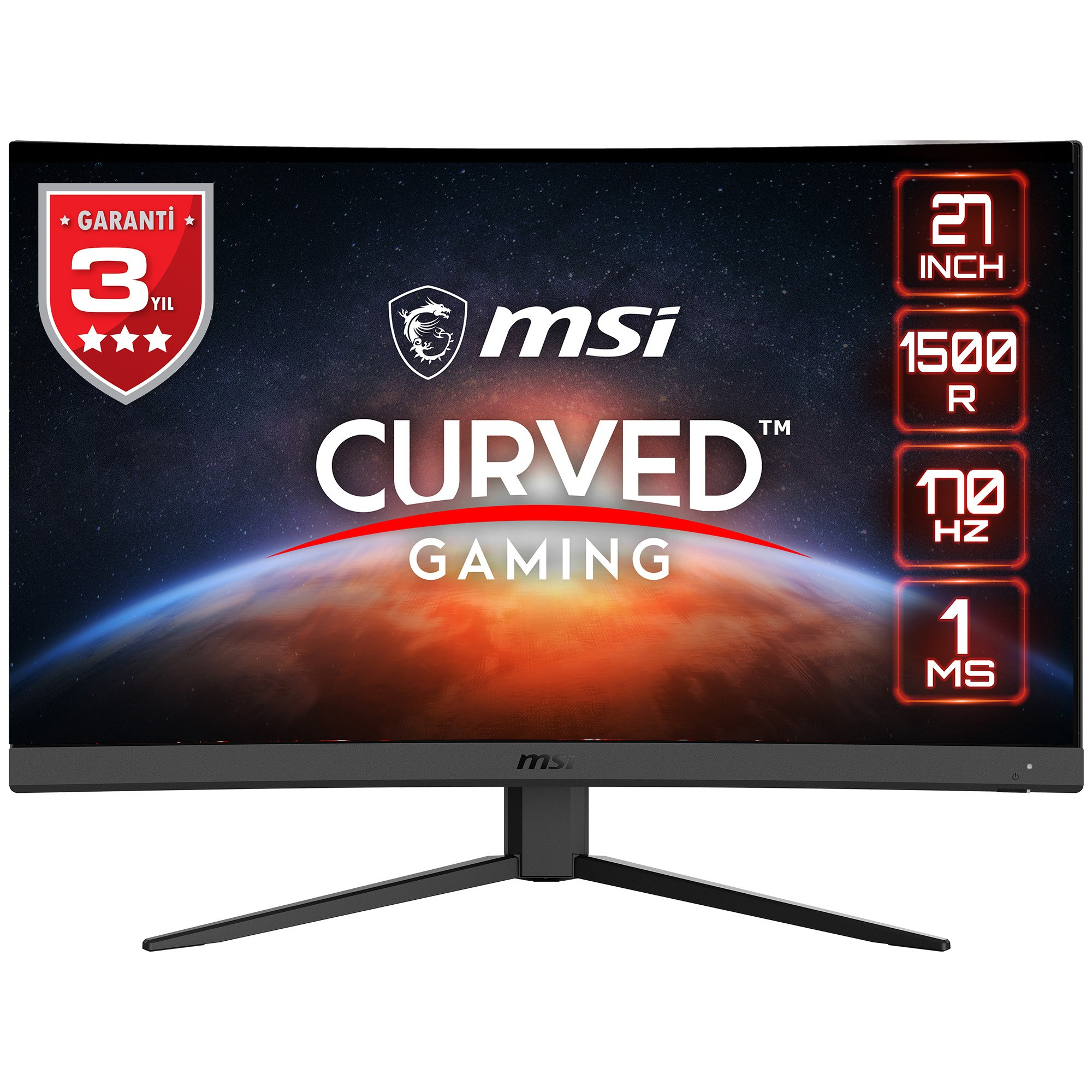 MSI Optix G27CQ4 E2 27” 1ms 170Hz FreeSync Premium VA WQHD Curved Gaming (Oyuncu) Monitör