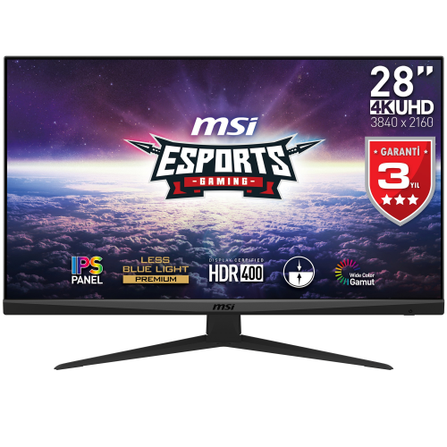 MSI G281UV 27.9” 4ms 60Hz Freesync IPS UHD HDR400 Gaming (Oyuncu) Monitör