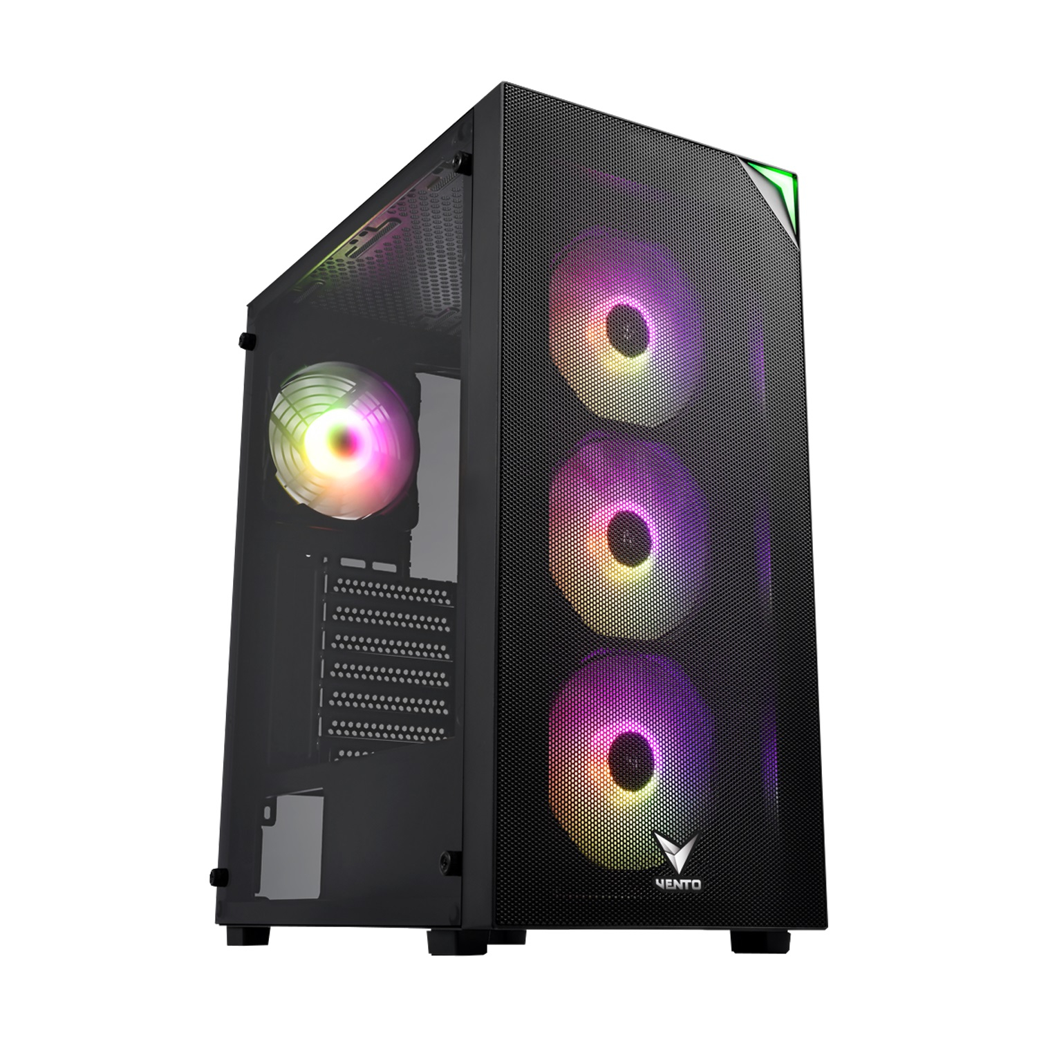 VENTO FSP VG3400S 850W 80+ GEN5 4x120mm RGB Fan Temperli Cam USB 3.0 Mesh ATX Gaming (Oyuncu) Kasa