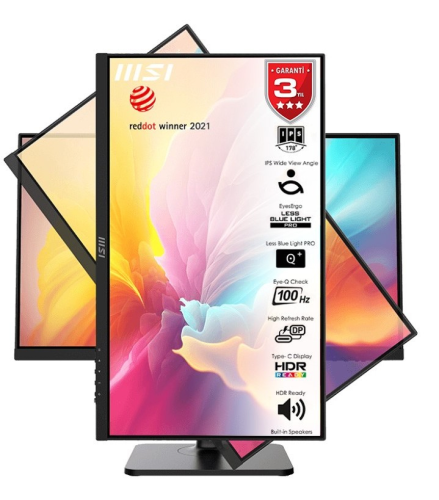 MSI 23.8″ MODERN MD2412P 1920x1080 (FHD) 16:9 FLAT IPS 100HZ 1MS Adaptive-Sync Pivot Type-C Monitör