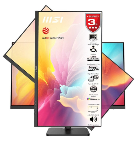 MSI Modern MD272QXP 27″ 2560x1440  1ms 100Hz  Anti-Glare Pivot IPS Monitör  