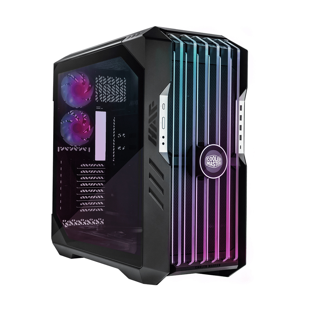 Cooler Master HAF700 EVO H700E-IGNN-S00 Tempered Glass ARGB Ledli LCD Ekran Mesh Ön Panel Titanyum Gri Renkli Kasa