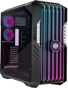 Cooler Master HAF700 EVO H700E-IGNN-S00 Tempered Glass ARGB Ledli LCD Ekran Mesh Ön Panel Titanyum Gri Renkli Kasa