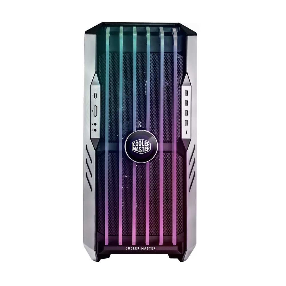 Cooler Master HAF700 EVO H700E-IGNN-S00 Tempered Glass ARGB Ledli LCD Ekran Mesh Ön Panel Titanyum Gri Renkli Kasa